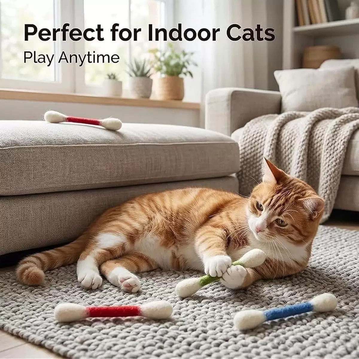 Mainan Kucing Bentuk Kapas Bes - Wood Filler Stick ulasan dan harga